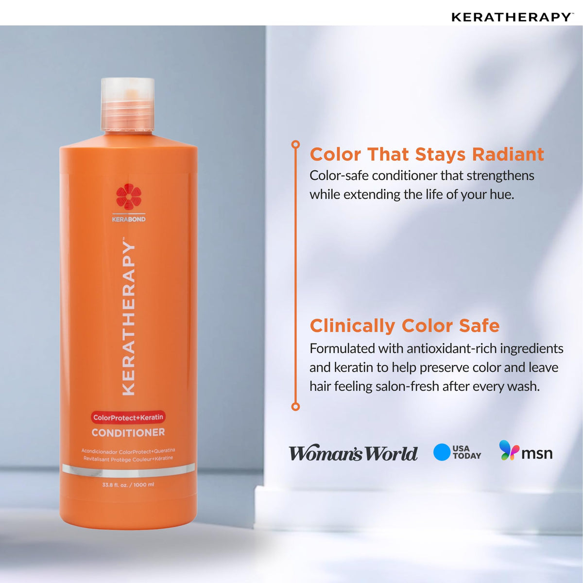 KERATHERAPY creamy conditioner texture close-up for smooth application and detangling