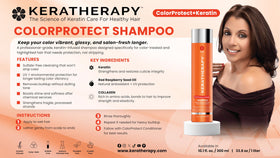 KERATHERAPY golden-textured shampoo highlighting conditioning benefit