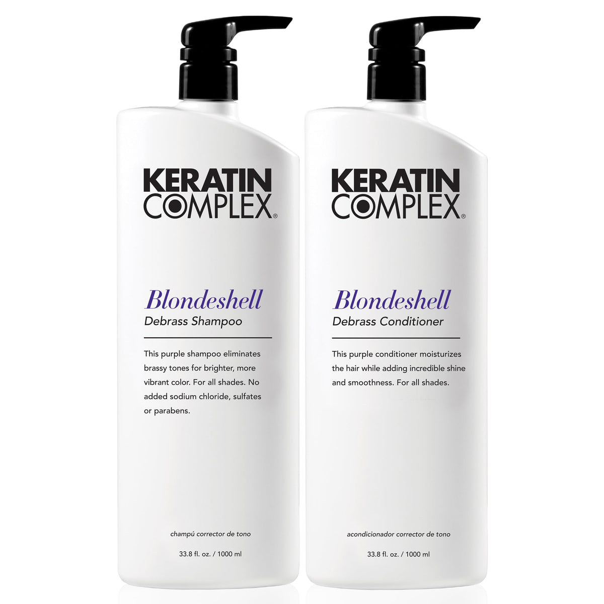 Keratin Complex front packaging showing duo and benefits