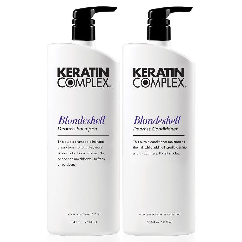 Keratin Complex front packaging showing duo and benefits