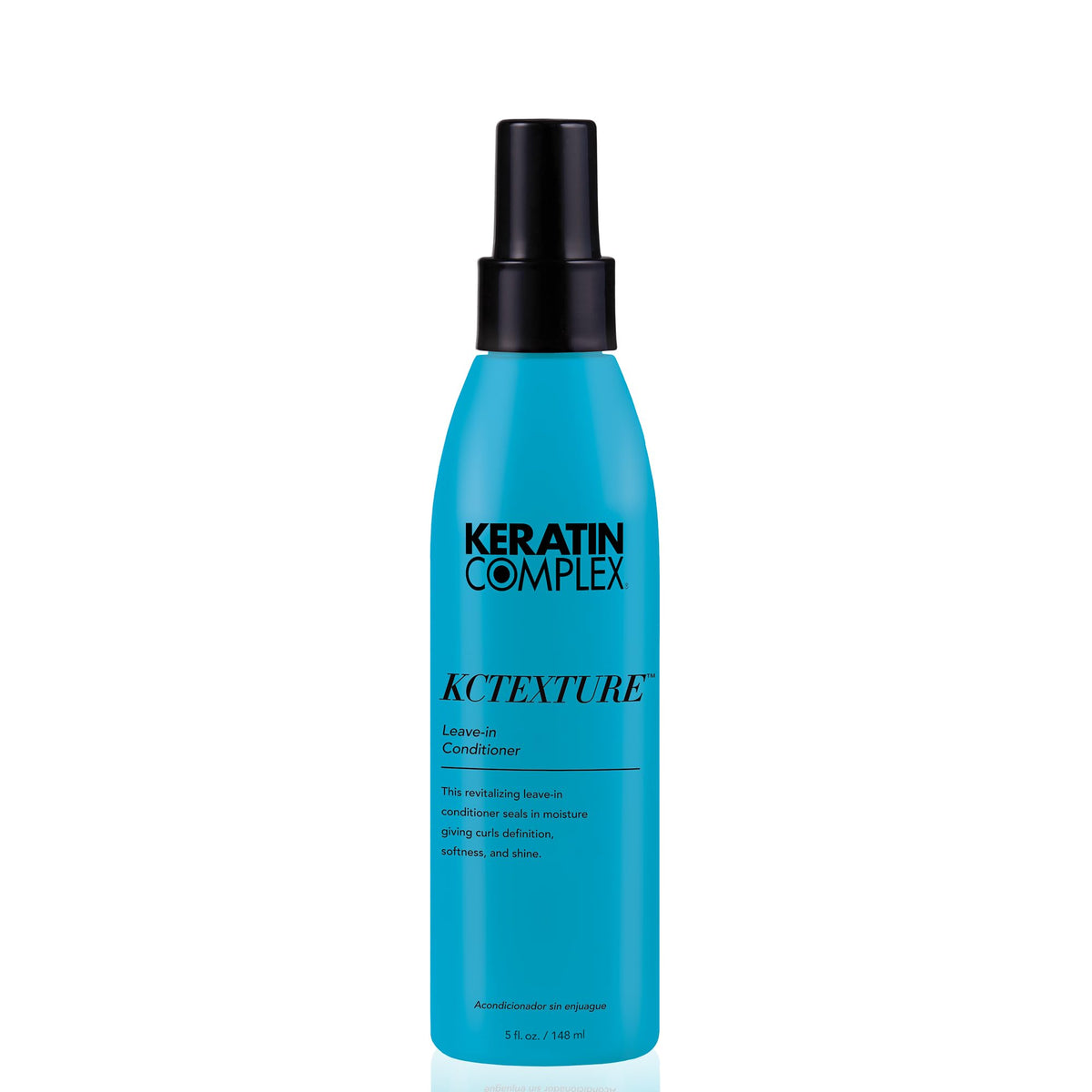 Keratin Complex bottle front view showing product and size benefit hydration