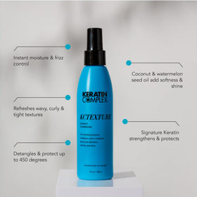 Keratin Complex pump close-up for easy dispensing and mess-free use