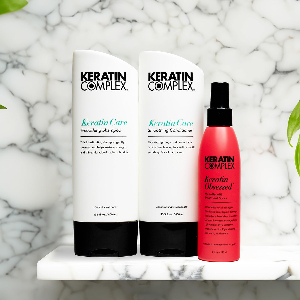 Keratin Complex Keratin Obsessed spray bottle for quick frizz touch-ups