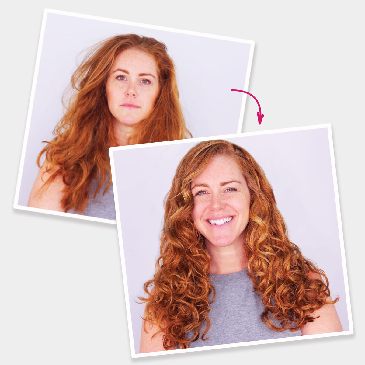 Keratin Complex leave-in spray being applied to hair for instant shine and easier styling
