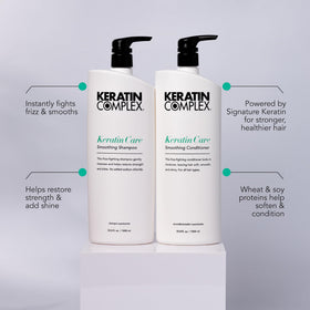 Keratin Complex pump-top detail for easy dispensing and reduced waste benefit