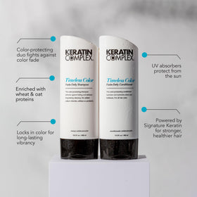 Keratin Complex creamy lather texture demonstrating gentle cleansing benefit