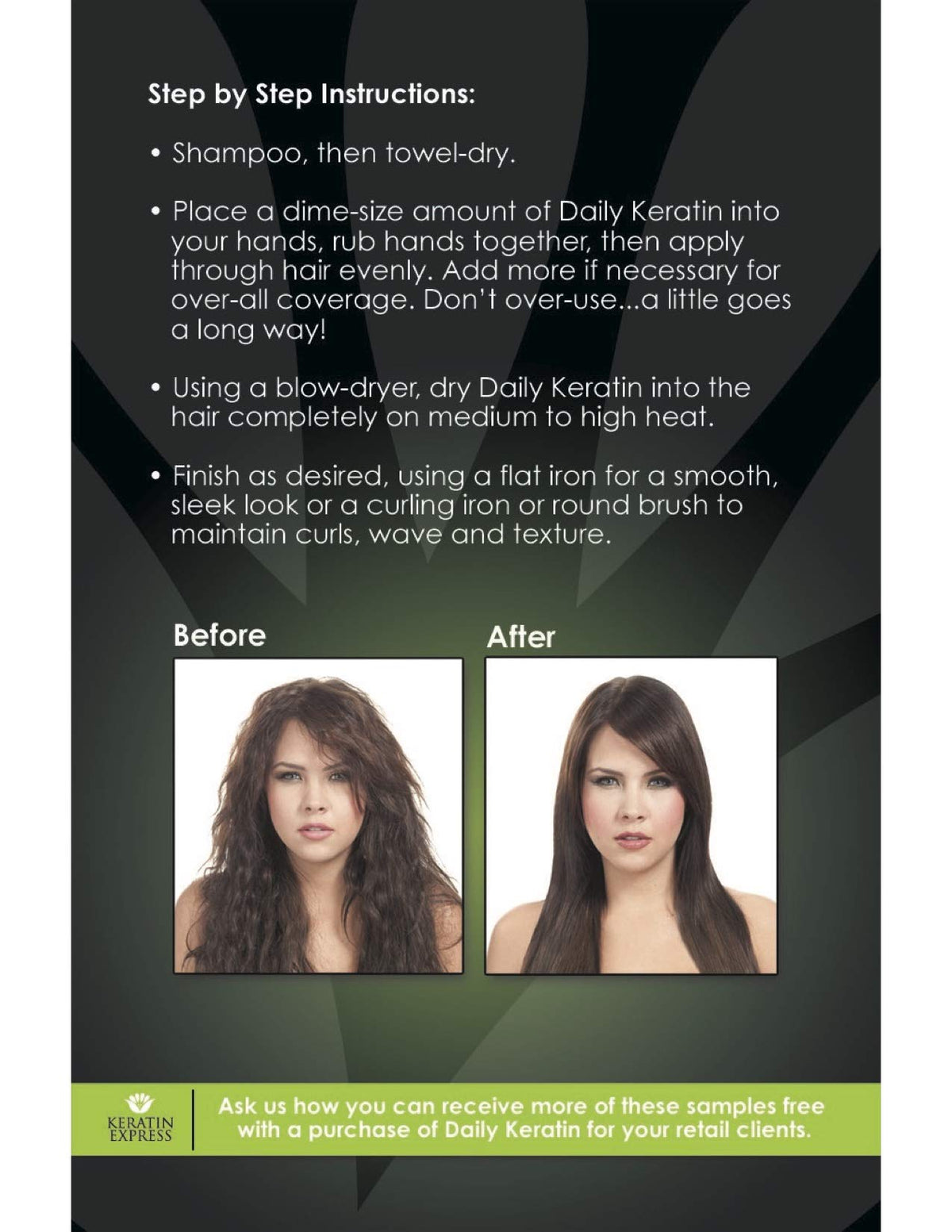 Keratin Express during blowout showing faster drying and sleek finish