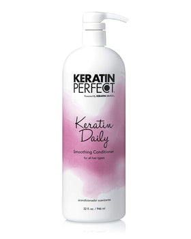 Keratin Perfect front bottle 32oz showing label and smooth-hair benefit