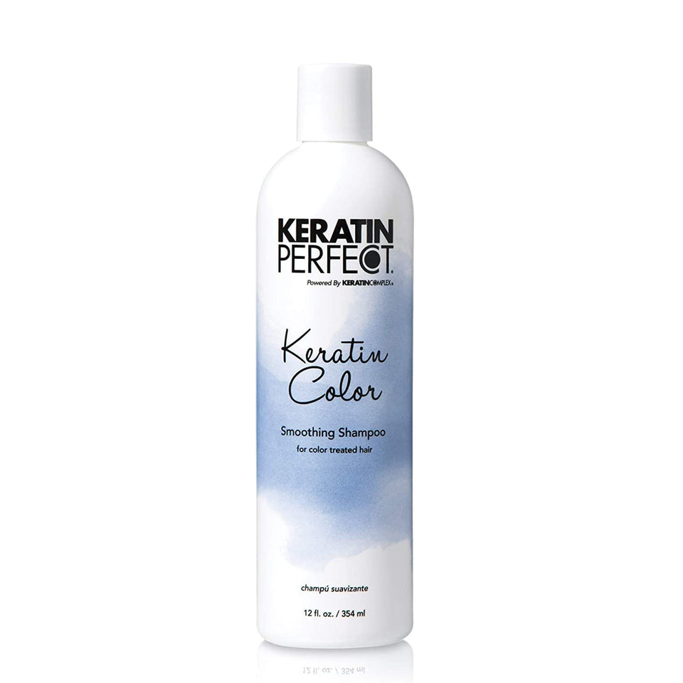 Keratin Perfect front bottle showing packaging and benefit of color protection
