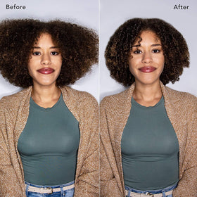 Keratin Perfect being applied in shower to wet hair for detangling benefit