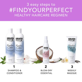 Keratin Perfect 12oz size comparison displaying travel-friendly and value benefit