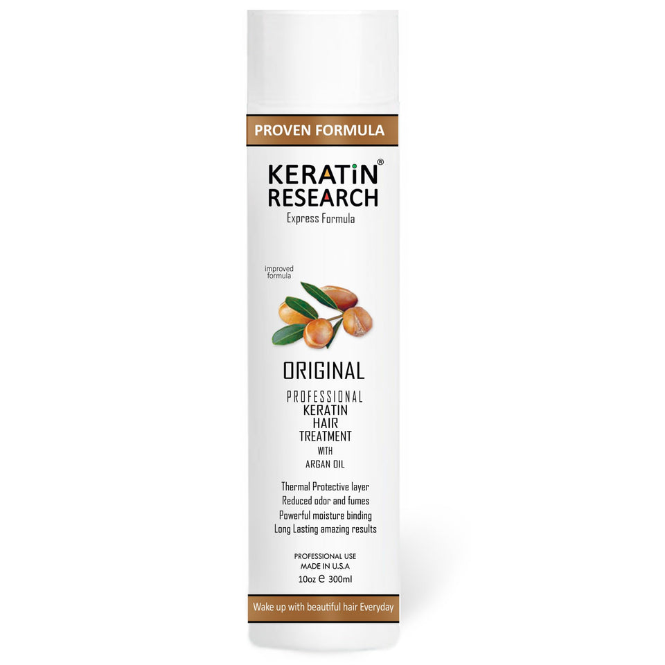 KERATIN RESEARCH front package showing professional smoothing benefits