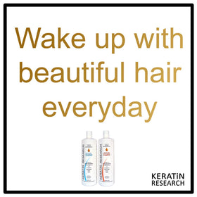 KERATIN RESEARCH pump bottle close-up highlighting dispenser for easy daily use