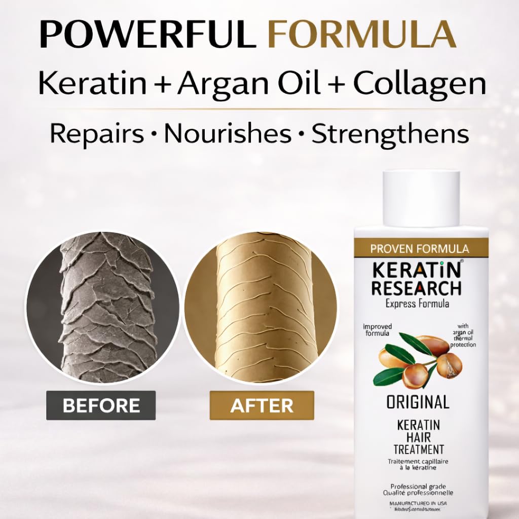 KERATIN RESEARCH creamy serum texture illustrating smooth spreadability