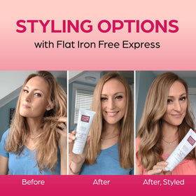 Keratin Salon Direct being applied to damp hair for at-home salon smoothing benefit