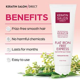 Keratin Salon Direct styled in soft curls showing long-lasting manageability benefit
