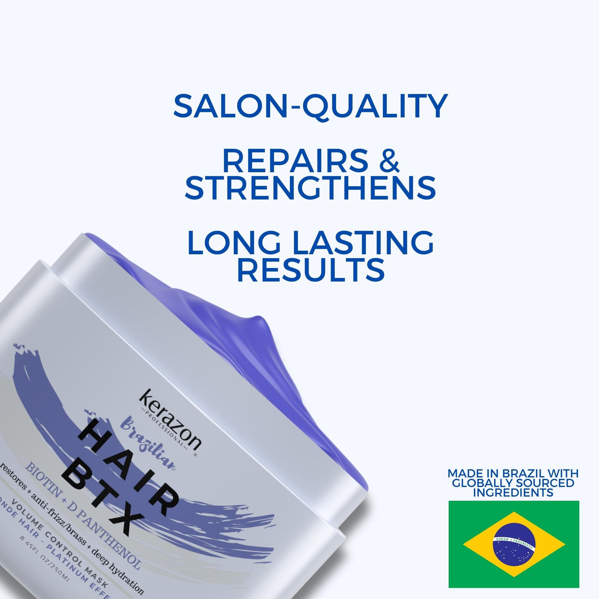 Kerazon Professional label close-up showing instructions and professional formula