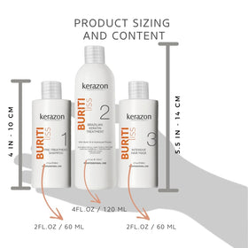 Kerazon kit on a bathroom shelf in lifestyle setting indicating at-home salon benefit