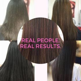 Kerazon Professional application with brush demonstrating even coverage