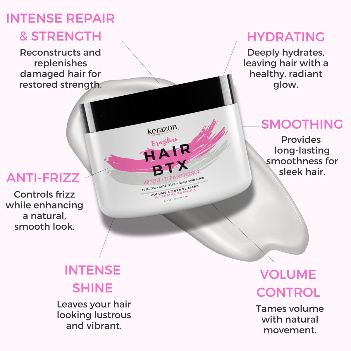 Kerazon Professional cream texture close-up for easy spread and nourishment