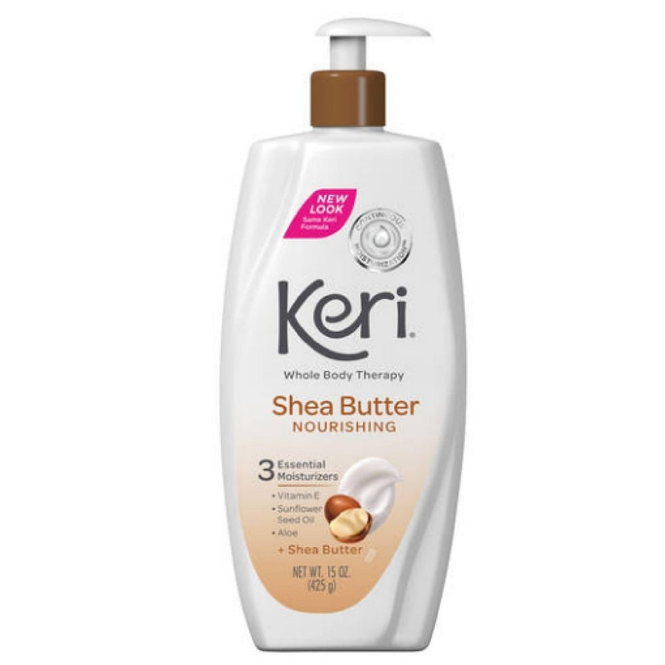 Keri bottle front packaging showing label and product benefits for deep hydration