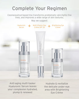 Kerstin Florian jar on vanity illustrating morning skincare routine benefit