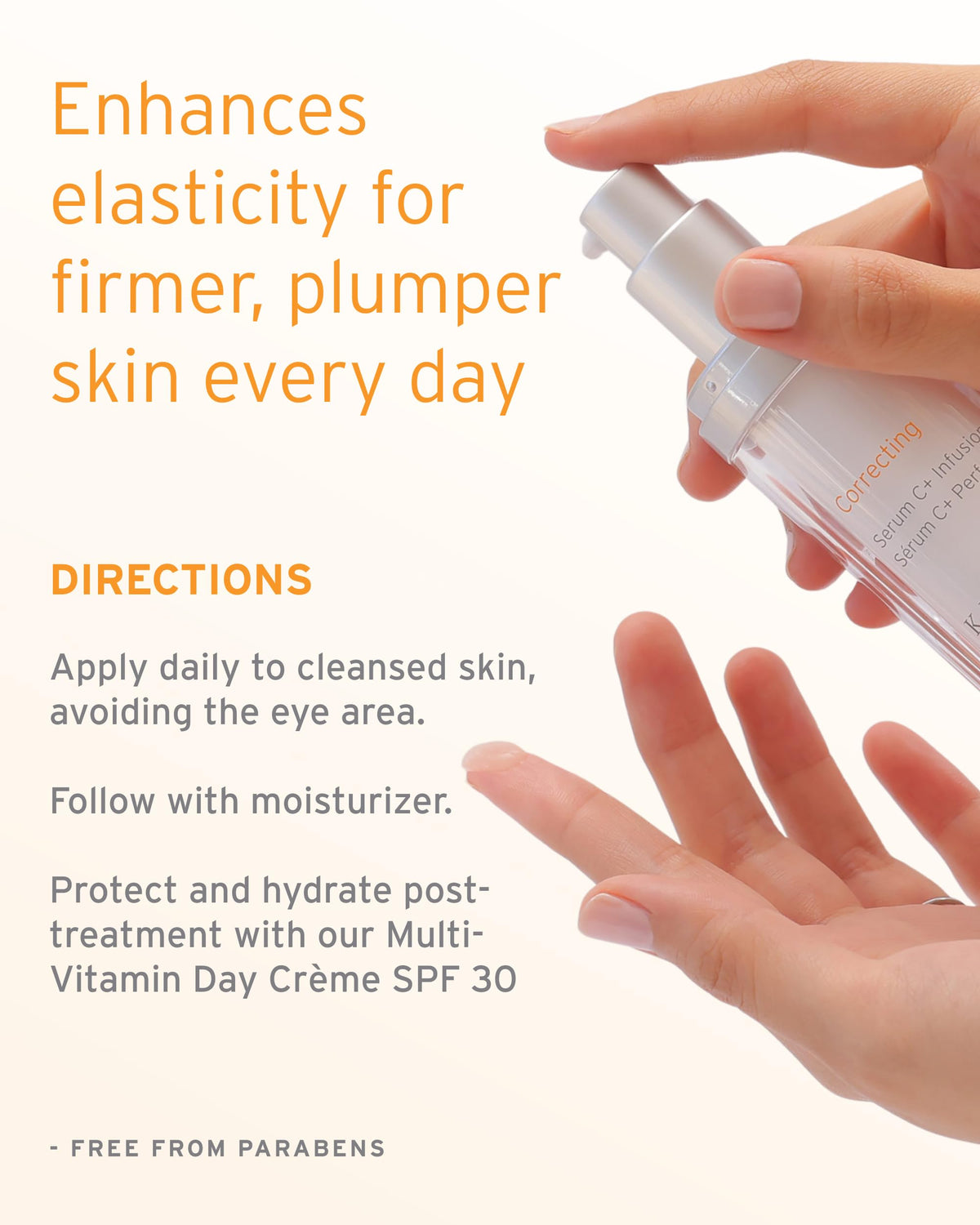 Kerstin Florian ingredients label close-up showing Vitamin C complex and amino acids benefit