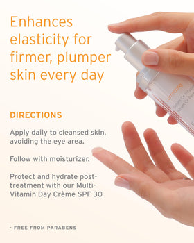 Kerstin Florian ingredients label close-up showing Vitamin C complex and amino acids benefit