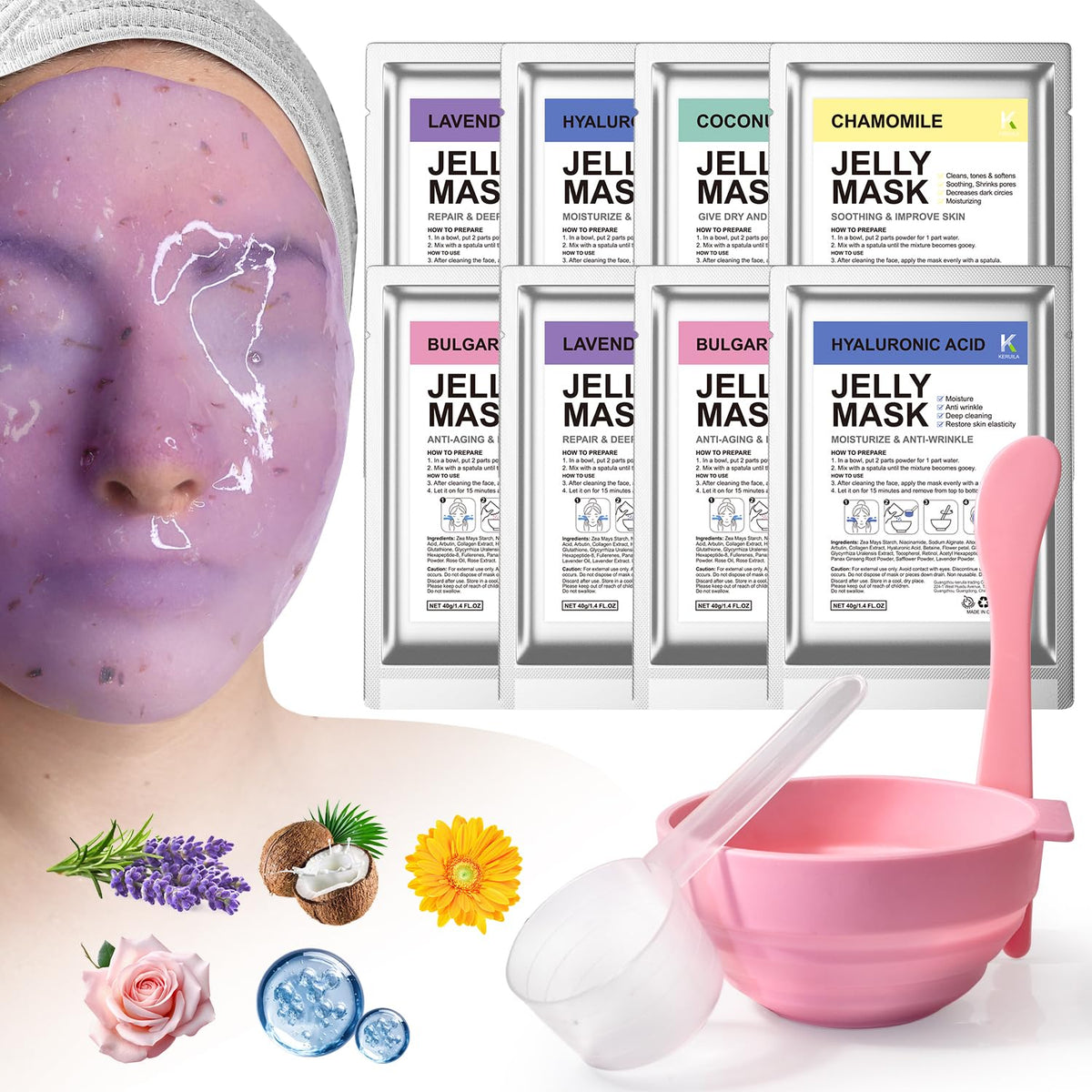 KERUILA front packaging showing kit contents and benefit of professional-grade supplies