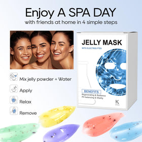 KERUILA jelly mask texture close-up showing thick gel and excellent adherence