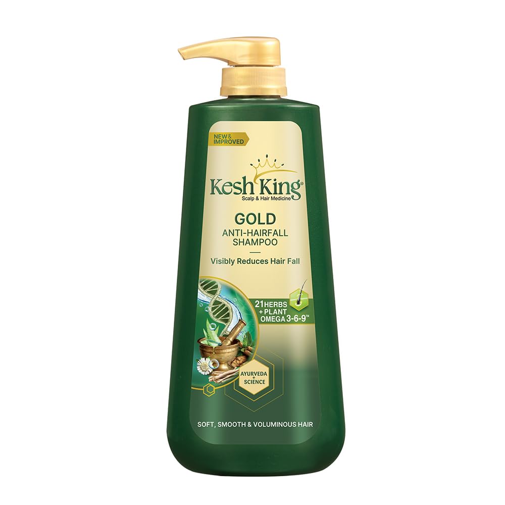 KESH KING front bottle view showing product and easy-pour design benefit