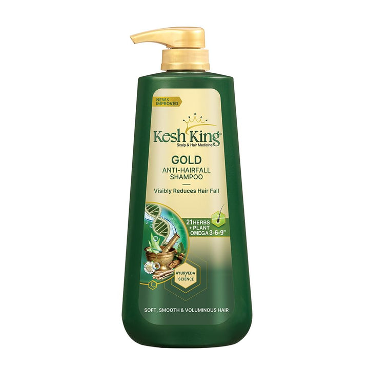 KESH KING front bottle view showing product and easy-pour design benefit