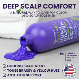 Hands applying KESMEDIK conditioner to lightened hair to show easy, even coverage