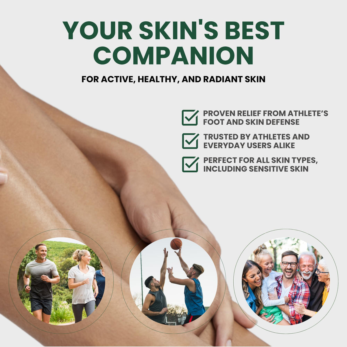 KESMEDIK balm on fingers demonstrating easy targeted application