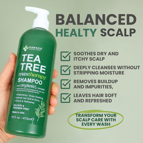 KESMEDIK label close-up highlighting tea tree oil and sulfate-free ingredients