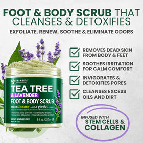 KESMEDIK scrub texture close-up with salt crystals and moisturizing shea