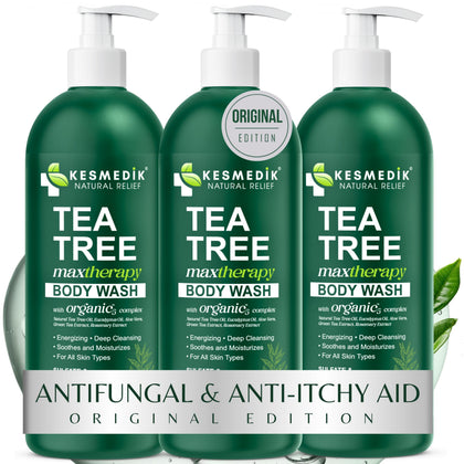 KESMEDIK front packaging showing MaxTherapy body wash benefits
