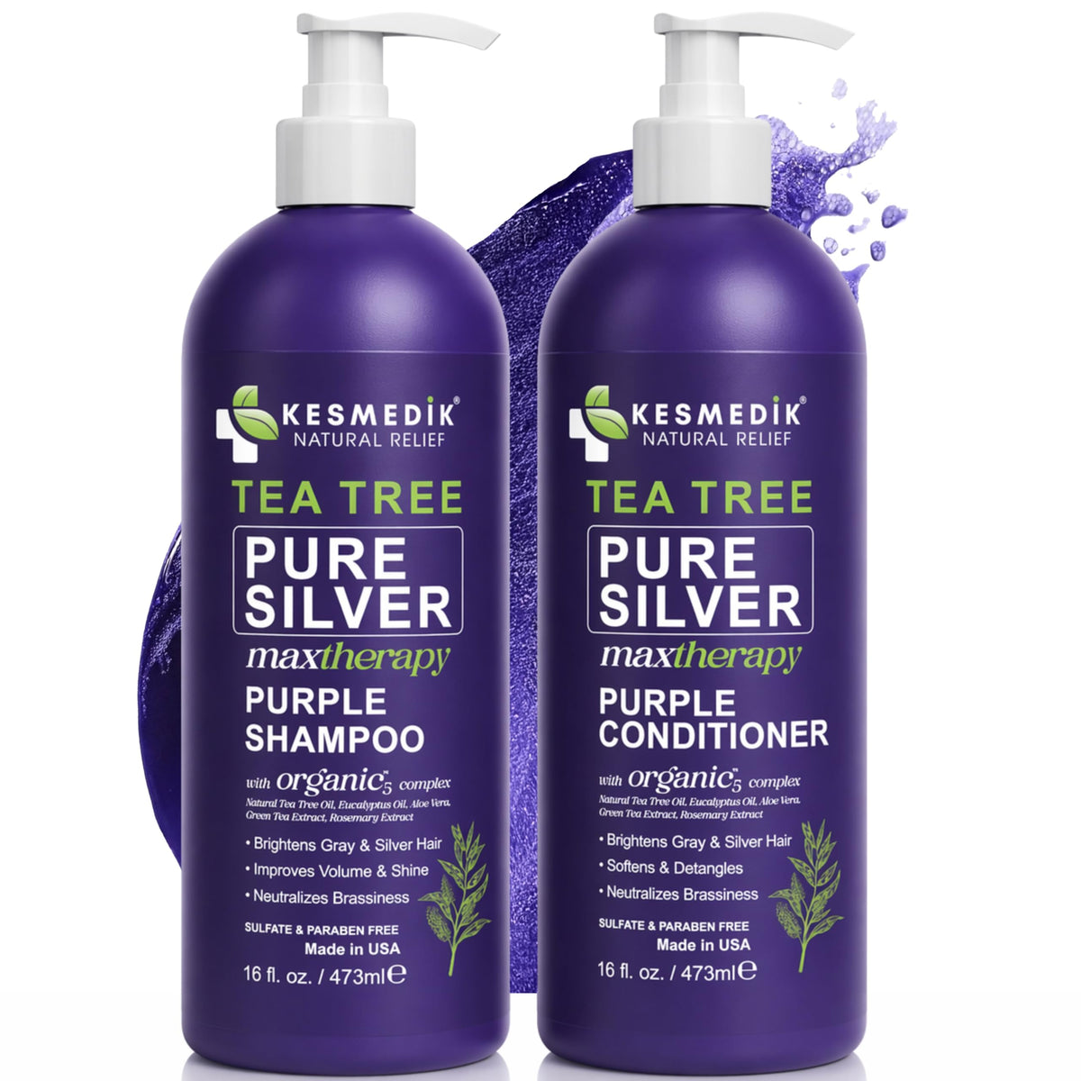 KESMEDIK front packaging showing shampoo and conditioner for toning