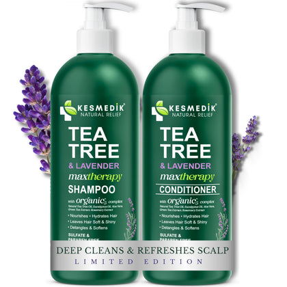 KESMEDIK front packaging showing shampoo and conditioner set, clear branding and size