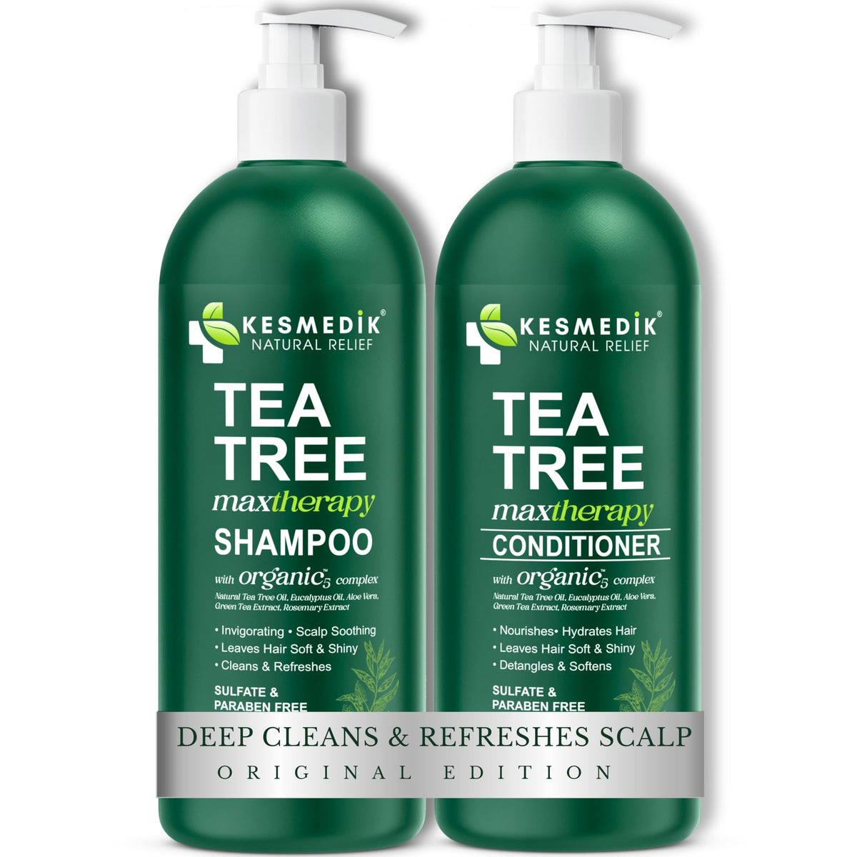 KESMEDIK front packaging showing both 16 fl oz bottles and benefits
