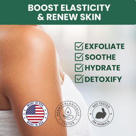 KESMEDIK hand scooping scrub to show grain size and usability
