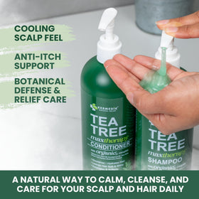 KESMEDIK in-use scalp massage with lather to relieve itch and flakes