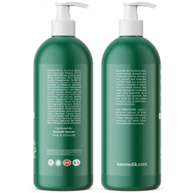 KESMEDIK on bathroom shelf with plants, natural skincare aesthetic