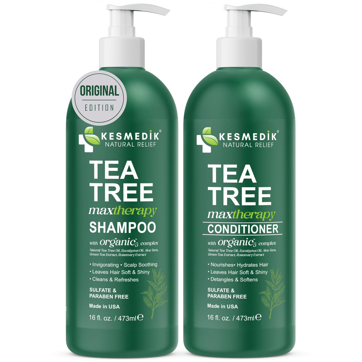 KESMEDIK lifestyle bathroom shelf display conveying fresh, balanced scalp