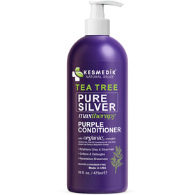 KESMEDIK bottle on a styled bathroom shelf suggesting premium, everyday hair care