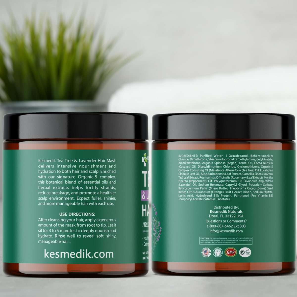 KESMEDIK lifestyle bathroom shelf staged with towel showing premium self-care moment benefit