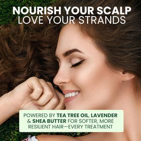 KESMEDIK scalp massage demonstration showing soothing application and fresher scalp benefit