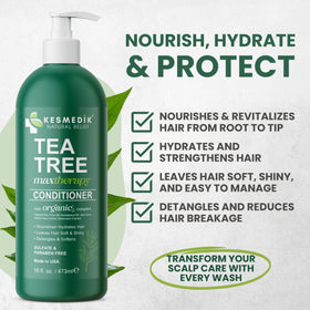 KESMEDIK texture close-up on conditioned hair showing smoothness