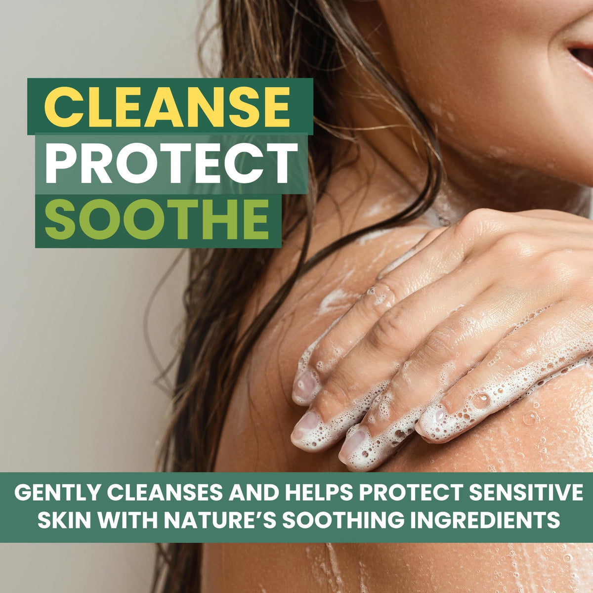 KESMEDIK foam texture on hand, gentle lathering for sensitive skin