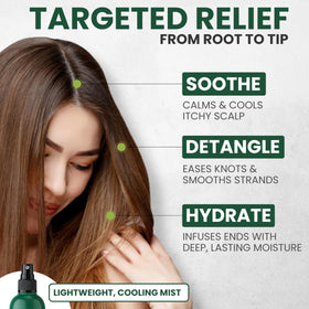 KESMEDIK mist on hair demonstrating softness and frizz control